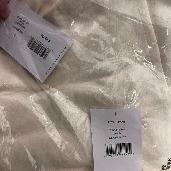WeWoreWhat Solid Sweat Pants in Off White (L) - Picture 12 of 14